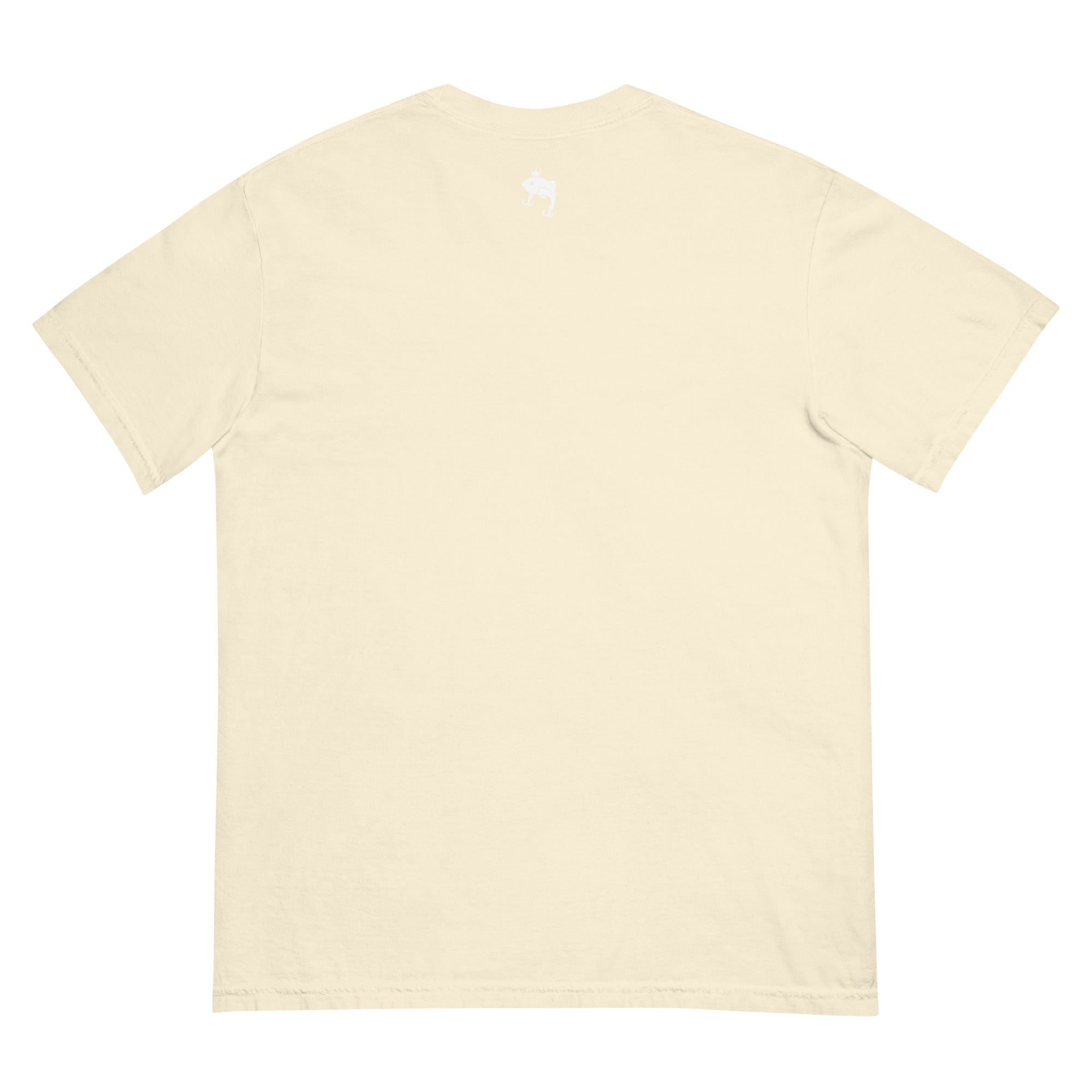 Back view of ivory embroidered Casting Queens adult fishing t-shirt featuring minimalist fish logo detail and soft outdoor fishing apparel for women anglers and everyday lake life comfort.